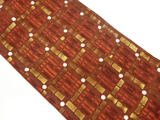 JAPANESE NAGOYA OBI / SHIBORI / ABSTRACT